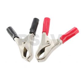 Q-C-0030  Quantum Crocodile Clips Large Red and Black  